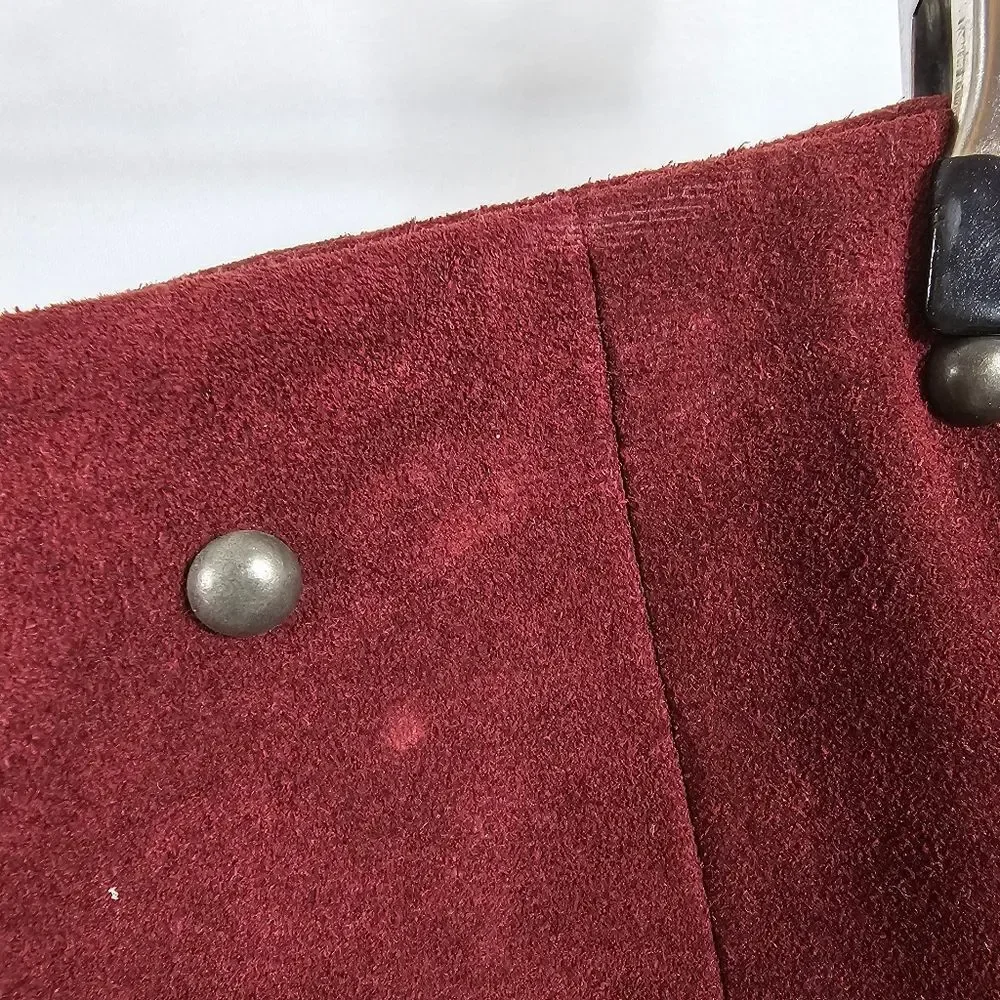 NWT Free People Studded Skirt in Wine - Size 4
